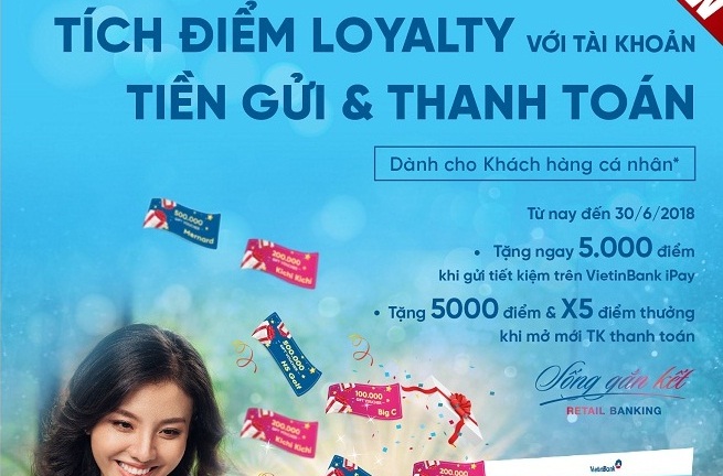 Tích điểm Loyalty với Tài khoản tiền gửi và thanh toán
