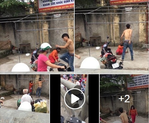 Clip va chạm xe, thanh niên hung hãn