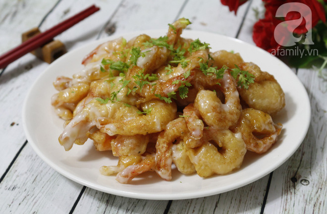 Cách làm tôm chiên sốt mayonnaise cho bữa tối quây quần bên gia đình 