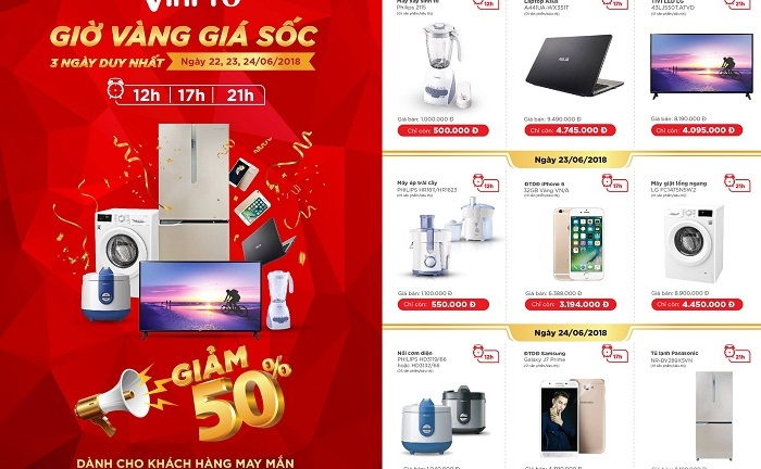 Điện máy VinPro giảm “sốc” 50% cùng World Cup