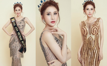 Chi Nguyễn hé lộ trang phục dạ hội trước thềm chung kết Miss Asia World 2018