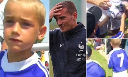 Video: Griezmann 7 tuổi chạy theo xin chữ ký dàn danh thủ World Cup 20 năm trước