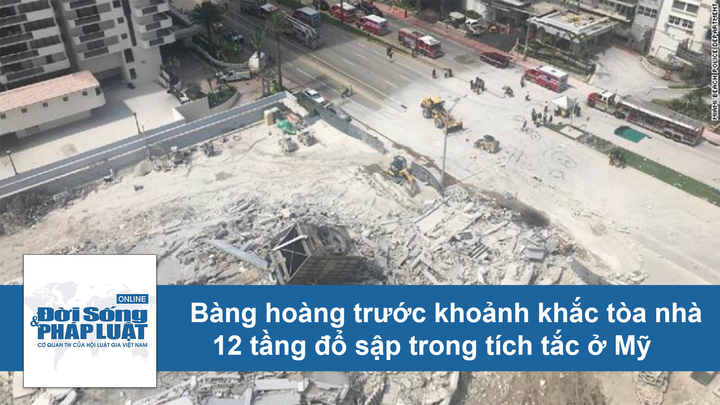 Video: Khoảnh khắc bàng hoàng nhìn tòa nhà 12 tầng đổ sập trong tích tắc ở Mỹ