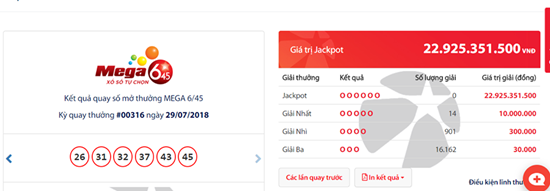 Kết quả xổ số Vietlott hôm nay 1/8/2018: Jackpot hơn 22 tỷ lại chơi “trốn tìm”