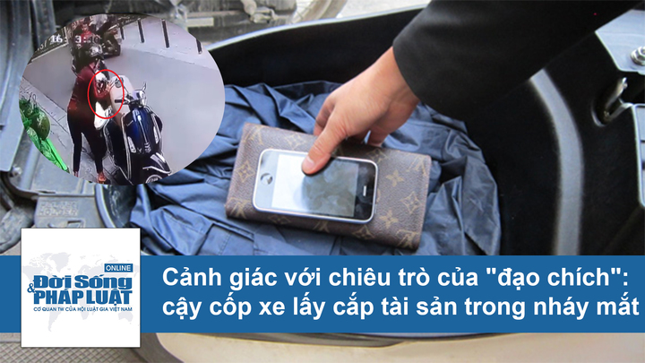 Clip: Cảnh giác với chiêu trò cậy cốp xe máy trộm tài sản trong nháy mắt