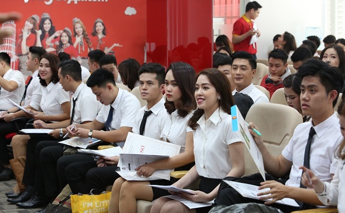 Tưng bừng ngày hội tuyển dụng tiếp viên Vietjet trong tháng 8 
