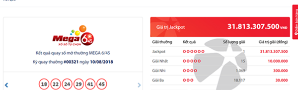 Kết quả xổ số Vietlott hôm nay 12/8/2018: Ai nhanh tay trở thành tỷ phú?