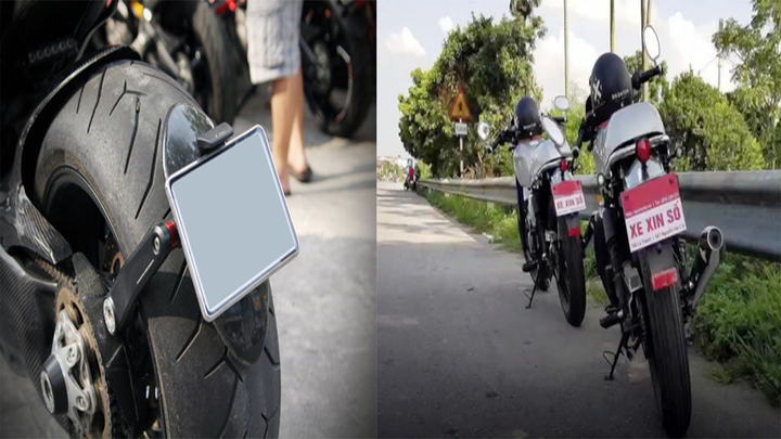 Clip: Xe máy không đeo biển số ra đường bị phạt như thế nào?
