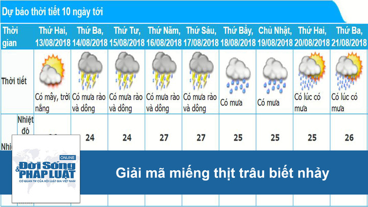 Dự báo thời tiết hôm nay 14/8: Hà Nội ngày nắng nóng 36 độ C, chiều tối có mưa