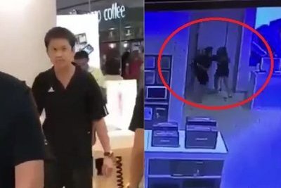 Video: Nữ nhân viên bị đấm thẳng mặt vì từ chối đổi iPhone X