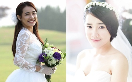 Nhã Phương diện váy cưới xinh lung linh trước khi lên xe hoa với Trường Giang