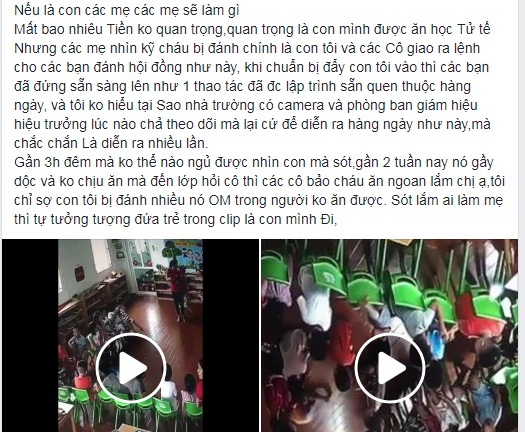 Phẫn nộ clip cô giáo mầm non cho cả chục bé lao vào đánh bạn
