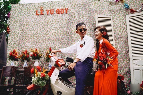 Ngắm bộ ảnh cưới độc nhất vô nhị của cặp đôi 'Cô Mít - Cậu Tèo' ở An Giang