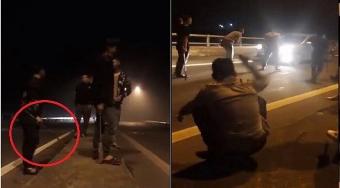 Nhóm thanh niên ở Phú Thọ chặn xe 