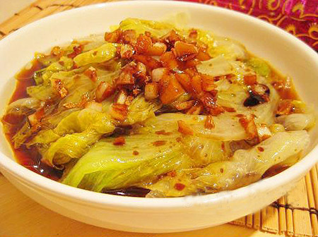 Món ngon mỗi ngày: Cải thảo rưới sốt tỏi thơm phức