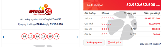 Kết quả xổ số Vietlott hôm nay 5/10/2018: Hồi hộp xem hơn 52 tỷ chơi “trốn tìm”