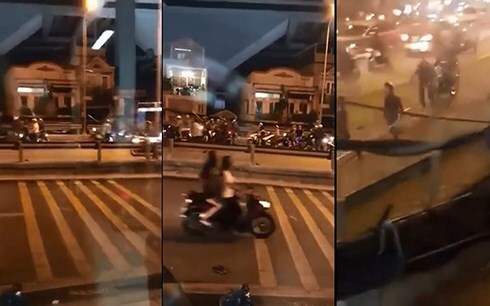 2 nhóm giang hồ mang hung khí, hỗn chiến trên cầu Nhị Thiên Đường