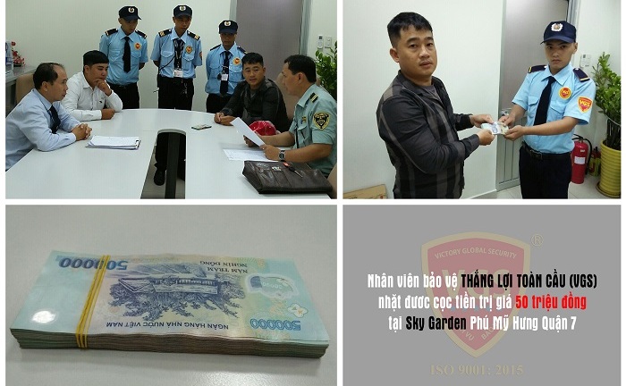 Nhân viên bảo vệ trả lại cho khổ chủ 50 triệu đồng đánh rơi