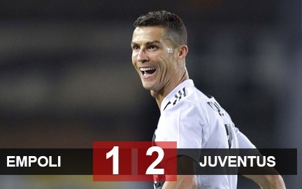 Ronaldo ghi siêu phẩm sút xa, giúp Juventus ngược dòng hạ Empoli