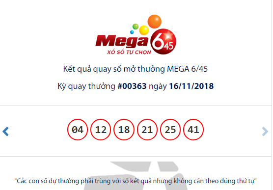 Kết quả xổ số Vietlott hôm nay 16/11/2018: Bộ số kỳ lạ trúng Jackpot hơn 52 tỷ đồng