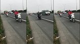 Video: Đoàn phượt thủ liều lĩnh phóng xe máy như bay trên cao tốc Pháp Vân- Cầu Giẽ