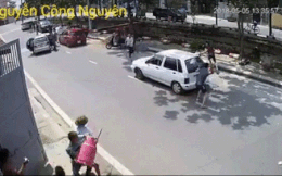 Video: Nhóm giang hồ đi siết nợ bị người dân đuổi đánh phải tháo chạy thoát thân
