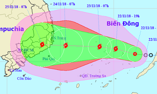 Bão số 9 giật cấp 10 cách Trường Sa 130km, có khả năng mạnh thêm