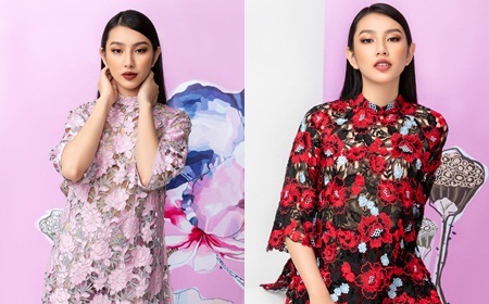 Diện áo dài cách tân với boots, Nguyễn Thúc Thùy Tiên tạo ấn tượng lạ lẫm