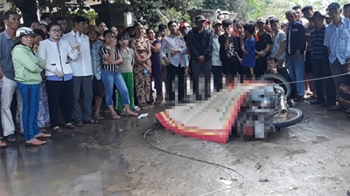 Dây điện đứt mắc vào cổ, người đàn ông đi xe máy chết thương tâm
