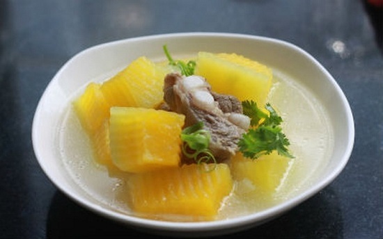 Món ngon mỗi ngày: Canh sườn đu đu ngọt lành, thanh vị