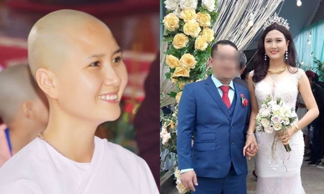 Xôn xao nghi vấn người đẹp Nguyễn Thị Hà bị tố vô ơn, giật chồng sau 2 tháng xuống tóc đi tu