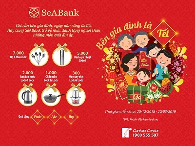 Tận hưởng trọn vẹn dư vị năm mới cùng SeABank với chương trình “Bên gia đình là Tết”