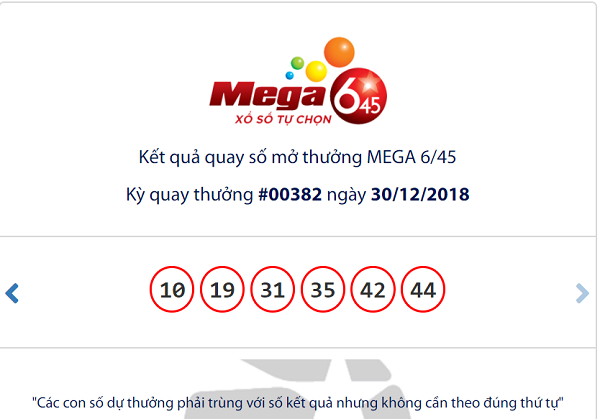 Kết quả xổ số Vietlott hôm nay 30/12/2018: Đâu là dãy số trúng hơn 26 tỷ đồng?