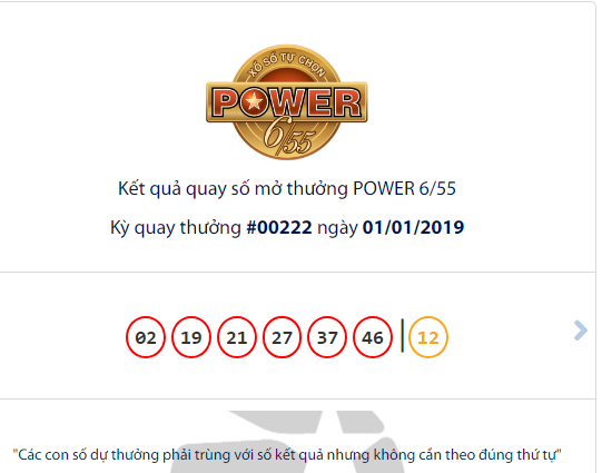 Kết quả xổ số Vietlott hôm nay 3/1/2019: Đi tìm chủ nhân giải Jackpot hơn 64 tỷ đồng