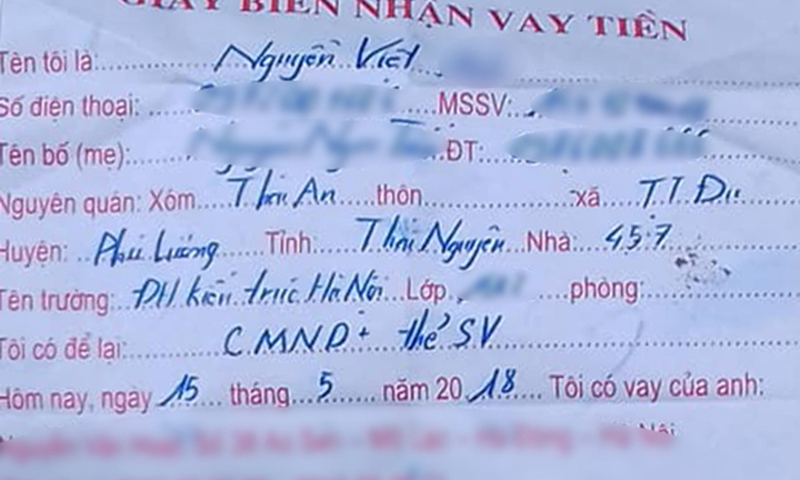 Nam sinh viên treo cổ chết bên cạnh có giấy vay nợ 2 triệu đồng