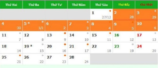 Tết Nguyên đán Kỷ Hợi 2019 người lao động ở TP. HCM được nghỉ mấy ngày ?