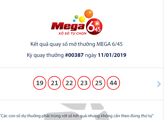 Kết quả xổ số Vietlott hôm nay 13/1/2019: Truy tìm bộ số trúng Jackpot hơn 35 tỷ đồng