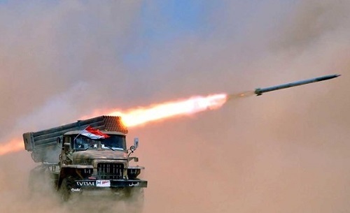 Quân đội Syria 'thiêu rụi' quân khủng bố tại 'chảo lửa' Syria bằng pháo binh hạng nặng