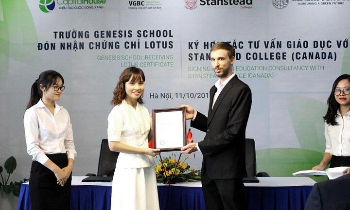 Capital House nhận chứng chỉ xanh LOTUS cho Genesis School