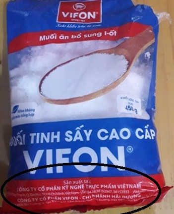 Hải Dương: Công ty VIFON bán muối có hàm lượng iot không đạt yêu cầu?