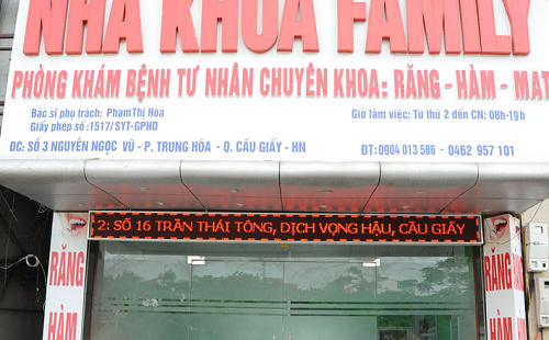 Hệ thống Nha khoa Gia Đình quảng cáo dịch vụ không được cấp phép?