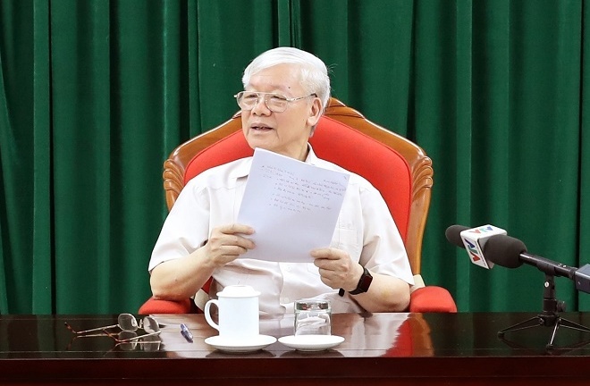 Chùm ảnh: Tổng Bí thư, Chủ tịch nước Nguyễn Phú Trọng chủ trì họp lãnh đạo chủ chốt