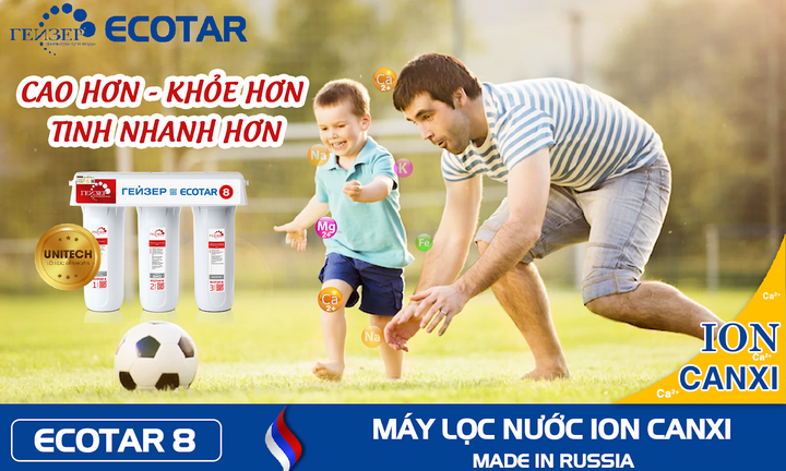 Ưu điểm hút khách của máy lọc nước ion canxi Geyser Ecotar 8