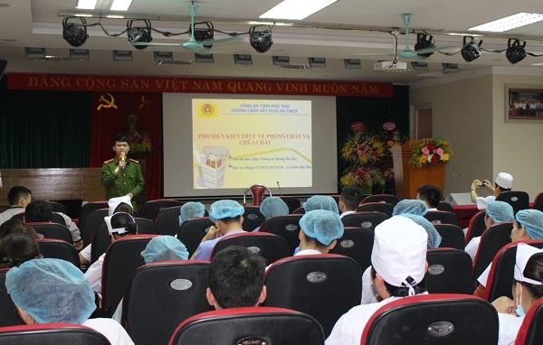 Trung tâm Y tế huyện Thanh Ba tập huấn nghiệp vụ công tác phòng cháy chữa cháy năm 2019