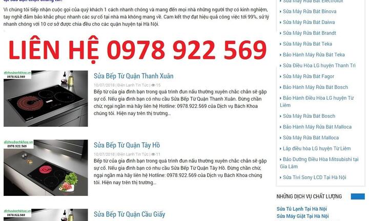 10 địa chỉ sửa bếp từ tốt nhất tại Hà Nội