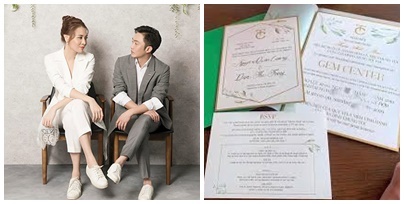 Thiệp cưới của Cường Đô La và Đàm Thu Trang với những yêu cầu dành cho khách mời gây chú ý