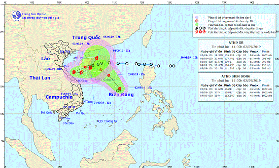 Áp thấp nhiệt đới diễn biến phức tạp, có thể sáp nhập với bão số 5