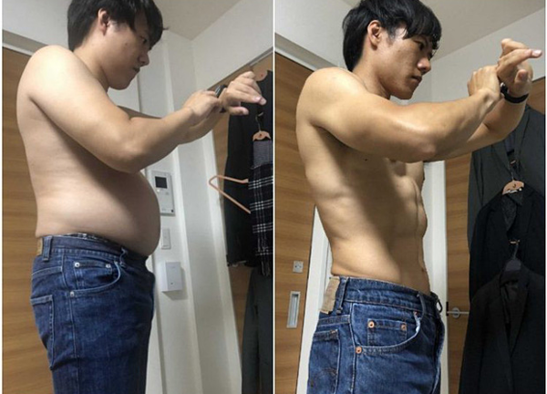 Chỉ luyện tập 4 phút mỗi ngày, thầy giáo Nhật Bản sở hữu cơ bụng 6 múi đáng ngưỡng mộ