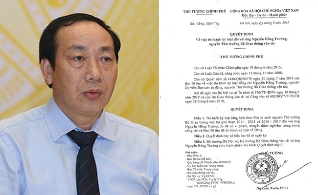 3 thứ trưởng, 1 nguyên thứ trưởng bộ Giao thông vận tải bị kỷ luật