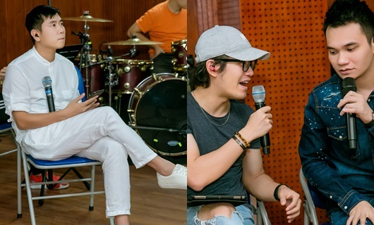Nhạc sĩ Hồ Hoài Anh, Khắc Hưng cùng Khắc Việt tập luyện tới đêm vì liveshow
